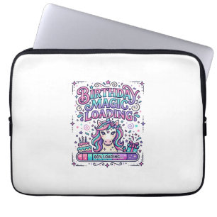 Unicorn Birthday Magic Loading Colourful Marketpla Laptop Sleeve