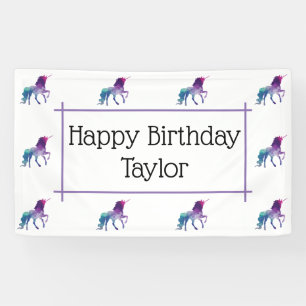 Unicorn Birthday Party Banner