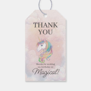 Unicorn birthday party decor fairytale favour tags