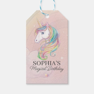 Unicorn birthday party decor fairytale gift tags