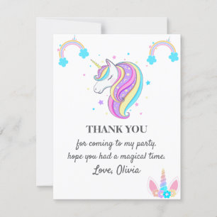 Unicorn Birthday Party Decorations Invitation