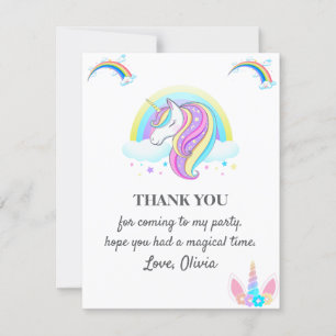 Unicorn Birthday Party Decorations Invitation