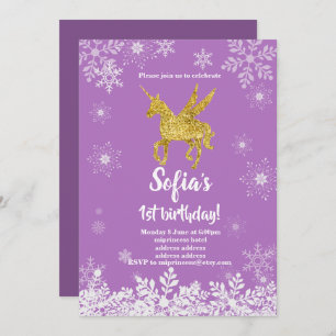 unicorn birthday party invitation