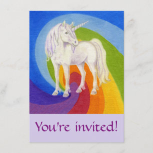 Unicorn birthday party invitation