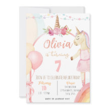 Unicorn Birthday Party Invitation