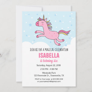 Unicorn Birthday Party Invitation