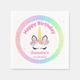 Unicorn Birthday Party  Napkin