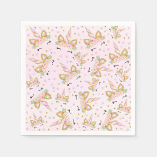Unicorn Birthday Party Napkin Whimsical Unicorn