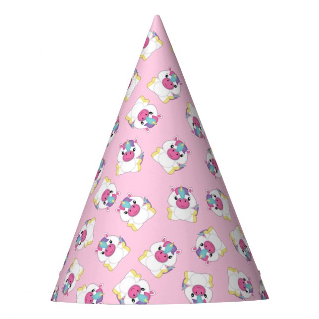 Unicorn Birthday Party Pink Hat (Front)