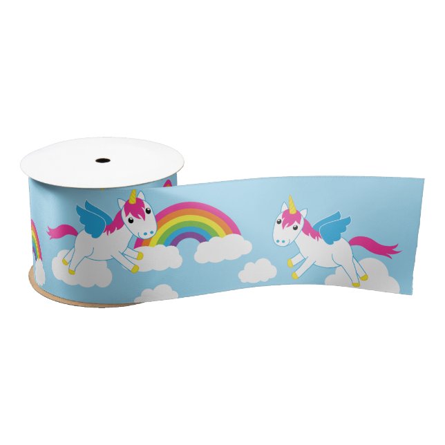 Unicorn Birthday Party Satin Ribbon (Spool)