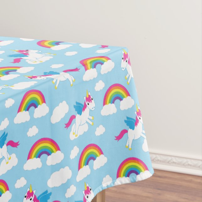 Unicorn Birthday Party Tablecloth (In Situ)