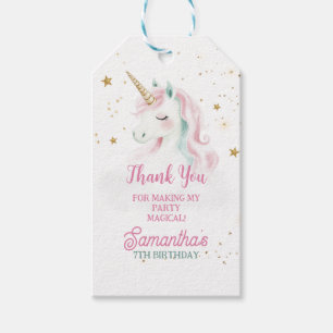 Unicorn Birthday, Pastel Unicorn, Rainbow Gift Tags