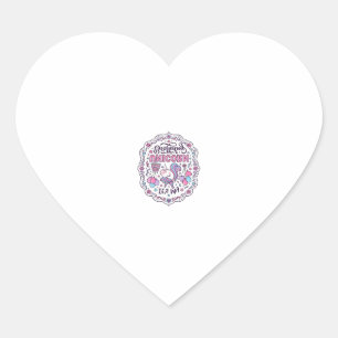 Unicorn Birthday Queen of Unicorn Land Trendy Grap Heart Sticker
