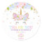 Unicorn Birthday Thank You Sticker Labels