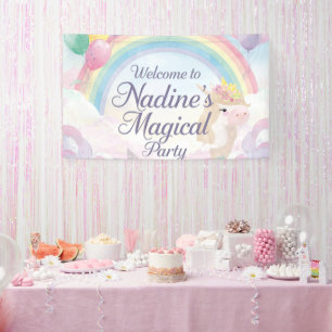 Unicorn Birthday Welcome Sign Magical Birthday B