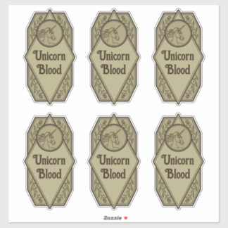 Unicorn Blood Potion Bottle Labels