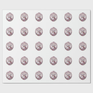 Unicorn Bloom with Magic POD Ready White Backgroun Wrapping Paper