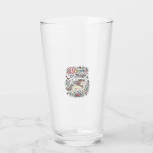 Unicorn Bloom with Magic Premium Vector Typography Glass