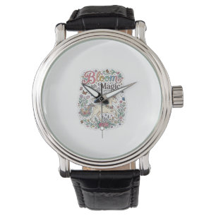 Unicorn Bloom with Magic Premium Vector Typography Watch