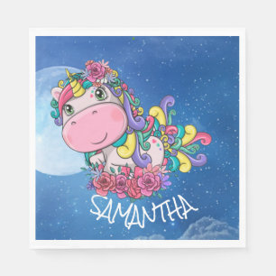 Unicorn Blue Moon Napkin