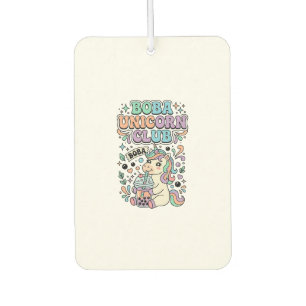 Unicorn Boba Unicorn Club Kawaii Typography Design Air Freshener