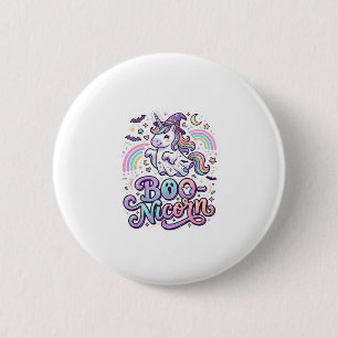 Unicorn Boo-nicorn Premium Vector Vector Design_1 2 Inch Round Button