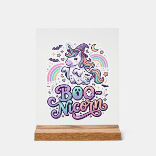 Unicorn Boo-nicorn Premium Vector Vector Design_1 Acrylic Sign