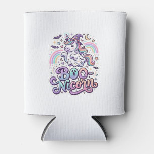 Unicorn Boo-nicorn Premium Vector Vector Design_1 Can Cooler