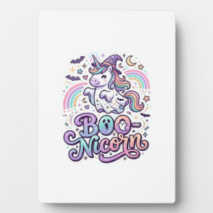 Unicorn Boo-nicorn Premium Vector Vector Design_1 Plaque