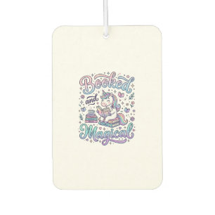 Unicorn Booked and Magical Gift Idea Typography De Air Freshener