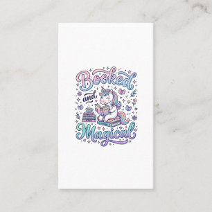 Unicorn Booked and Magical Gift Idea Typography De Business Card