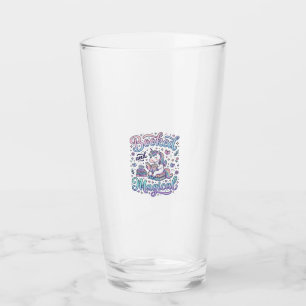 Unicorn Booked and Magical Gift Idea Typography De Glass
