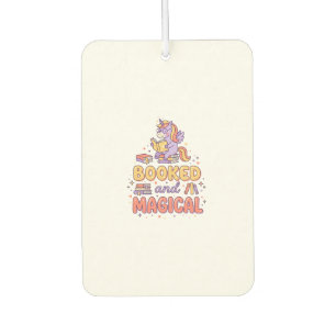 Unicorn Booked and Magical Print Ready White Backg Air Freshener