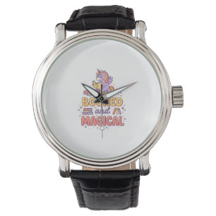Unicorn Booked and Magical Print Ready White Backg Watch