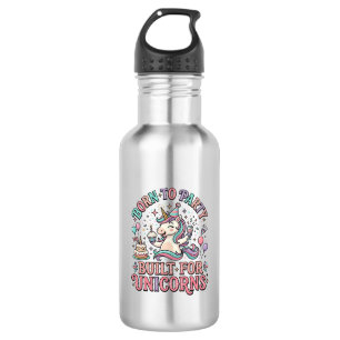 Unicorn Born to Party Built for Unicorns Retro Sty 532 Ml Water Bottle