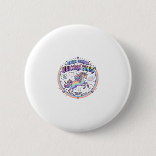 Unicorn Born Under Unicorn Stars Funny Print on De 2 Inch Round Button