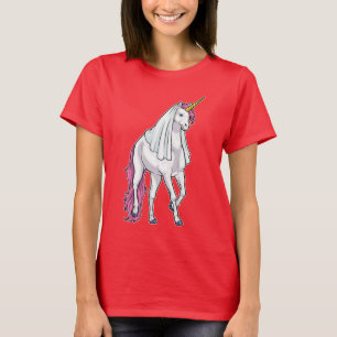 Unicorn Bride Veil Wedding T-Shirt