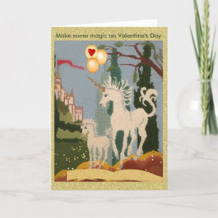 Unicorn Brings Magic on Valentine's Day Card