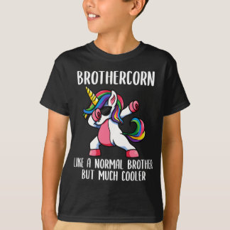 Unicorn Brother Girl Birthday Party Apparel Brothe T-Shirt