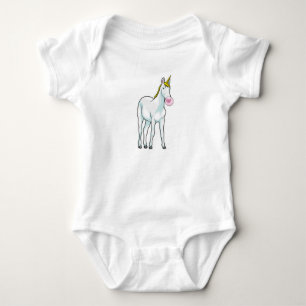 Unicorn Bubble gum Baby Bodysuit