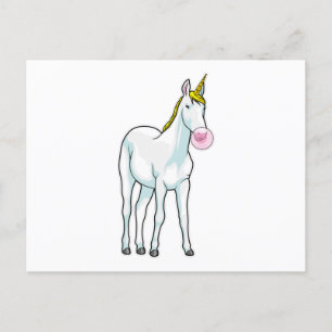 Unicorn Bubble gum Postcard