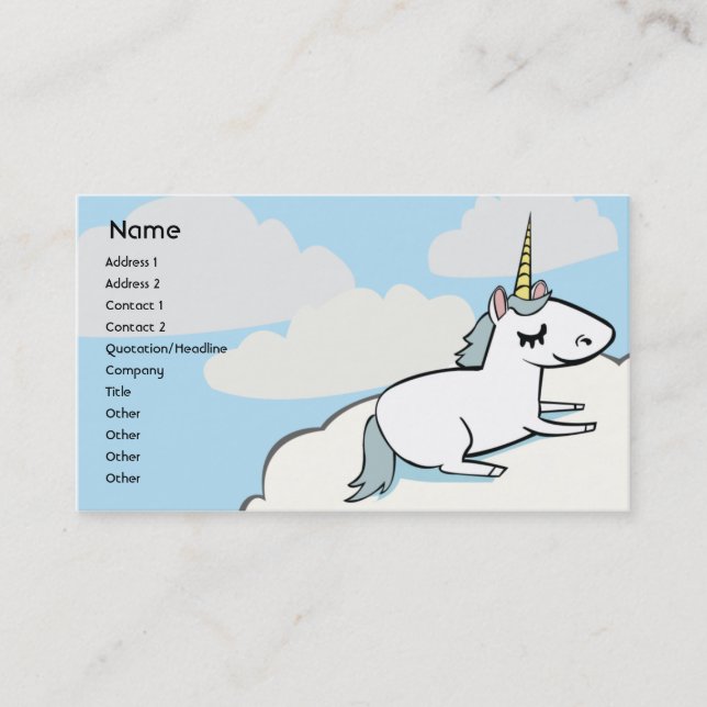Unicorn - Business Card (Front)