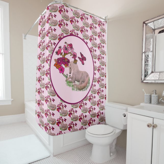 Unicorn Butterflies And Flowers (In Situ)