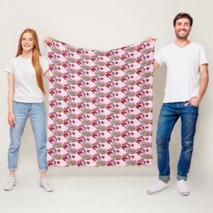 Unicorn Butterflies And Flowers    Fleece Blanket