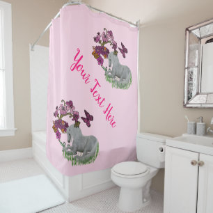 Unicorn Butterflies And Flowers Personalized