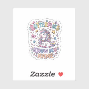 Unicorn Butterflies Know My Name Charming POD Artw