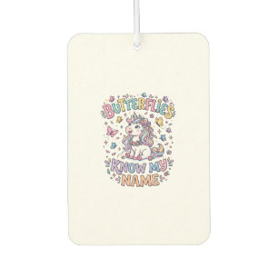 Unicorn Butterflies Know My Name Charming POD Artw Air Freshener