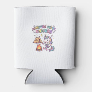 Unicorn Campfire Story Unicorn Charming POD Artwor Can Cooler