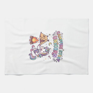 Unicorn Campfire Story Unicorn Charming POD Artwor Kitchen Towel