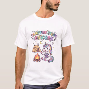 Unicorn Campfire Story Unicorn Charming POD Artwor T-Shirt